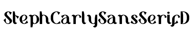 StephCarlySansSerifD Font Image