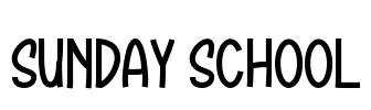 SUNDAY SCHOOL Font Image
