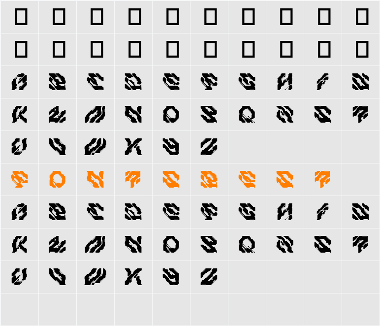 Mate Character Map