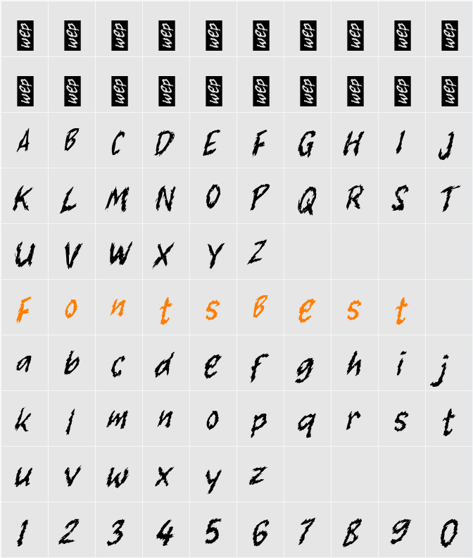 j JurusNinja Character Map