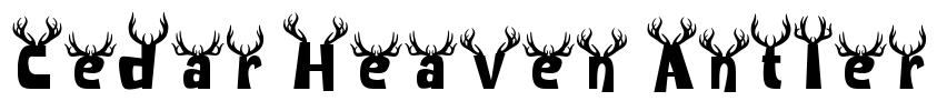 Cedar Heaven Antler Font Image