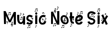 Music Note Six Font Image