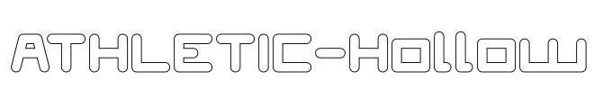 ATHLETIC-Hollow Font Image