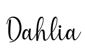 Dahlia Font Image