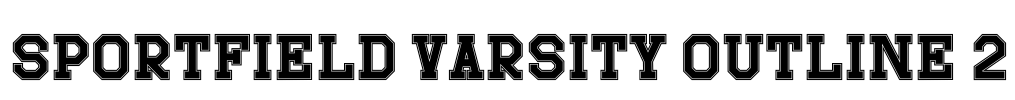 Sportfield Varsity Outline 2 Font Image