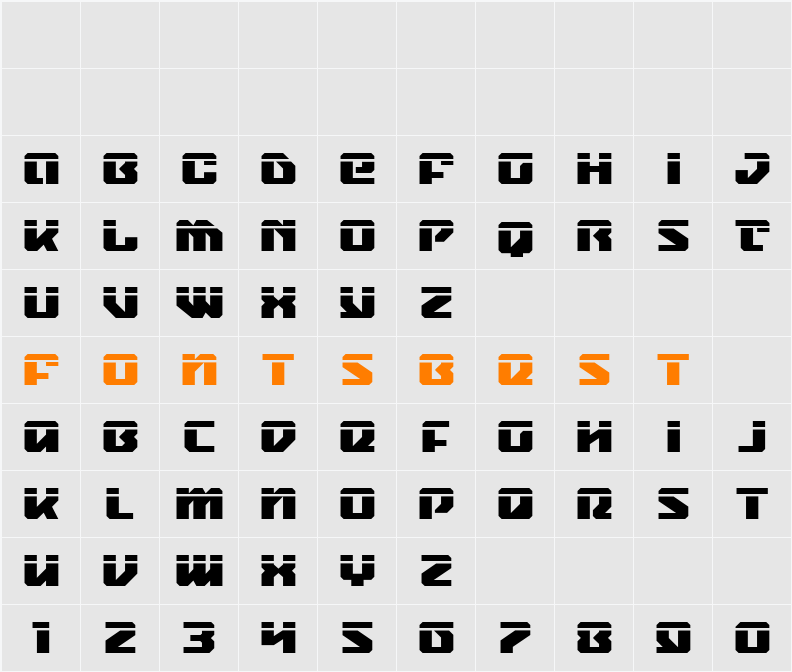 Legacy Cyborg 2 Laser Character Map