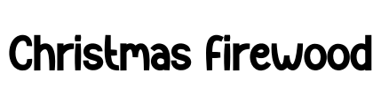 Christmas Firewood Font Image