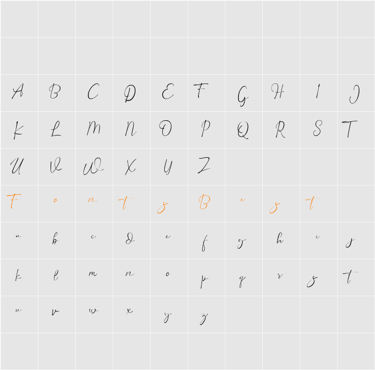 Dorothy Character Map