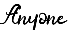 Anyone Font Image