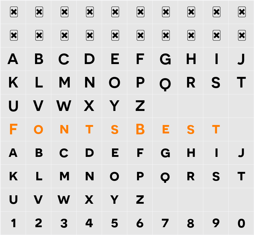 Novecento sans wide Light Character Map