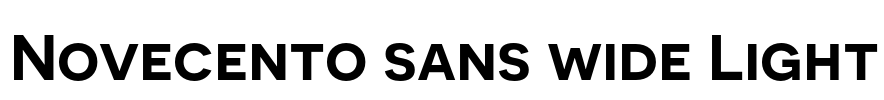 Novecento sans wide Light Font Image