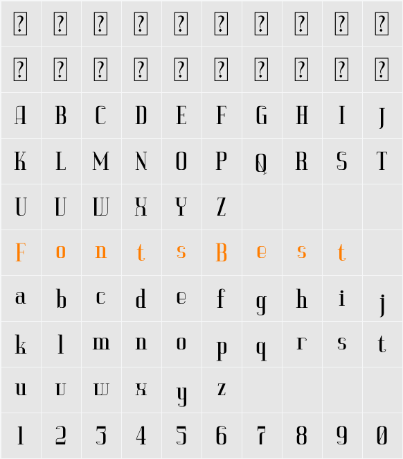Vittorika Character Map