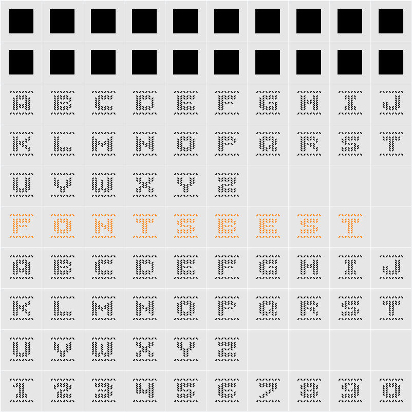 Jolly Sweater Character Map