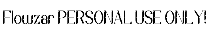 Flowzar PERSONAL USE ONLY! Font Image