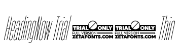 HeadingNow Trial 01 Thin Font Image