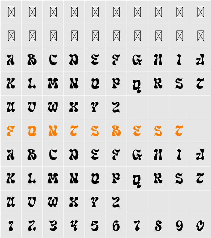 Glass Water Demo Character Map