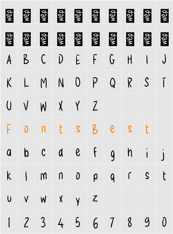 g Gambir Character Map