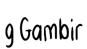 g Gambir Font Image