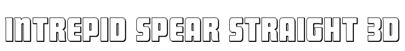 Intrepid Spear Straight 3D Font Image