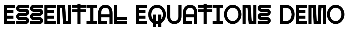 Essential Equations Demo Font Image