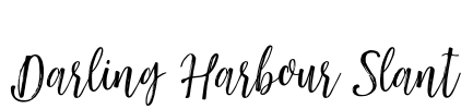 Darling Harbour Slant Font Image