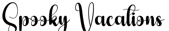 Spooky Vacations Font Image