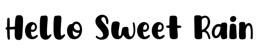Hello Sweet Rain Font Image