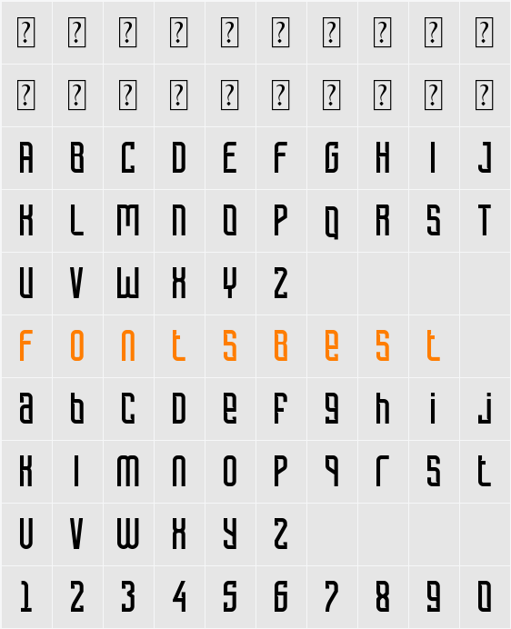Bugar Sport Character Map
