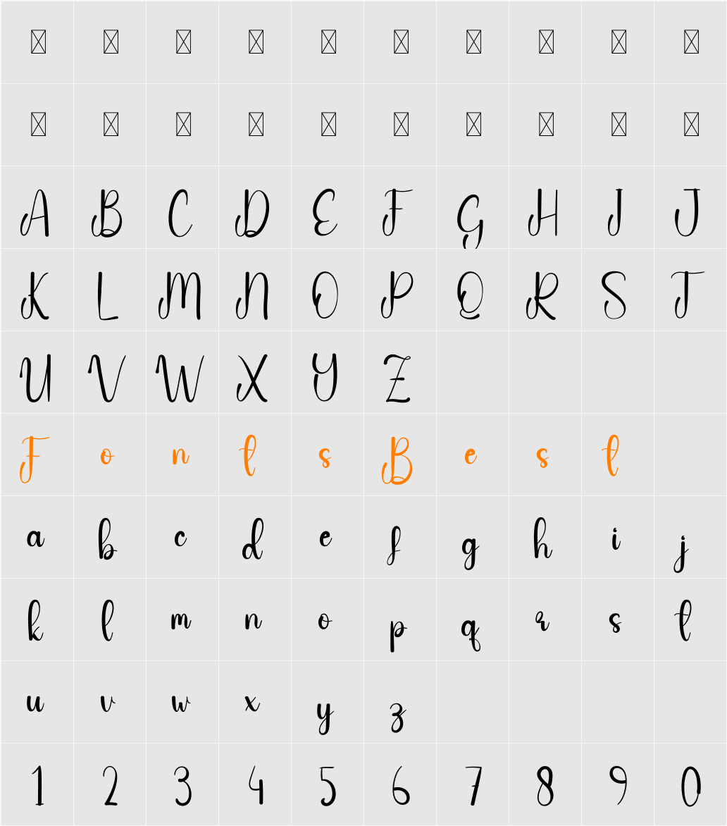 Bounty Character Map