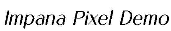 Impana Pixel Demo Font Image