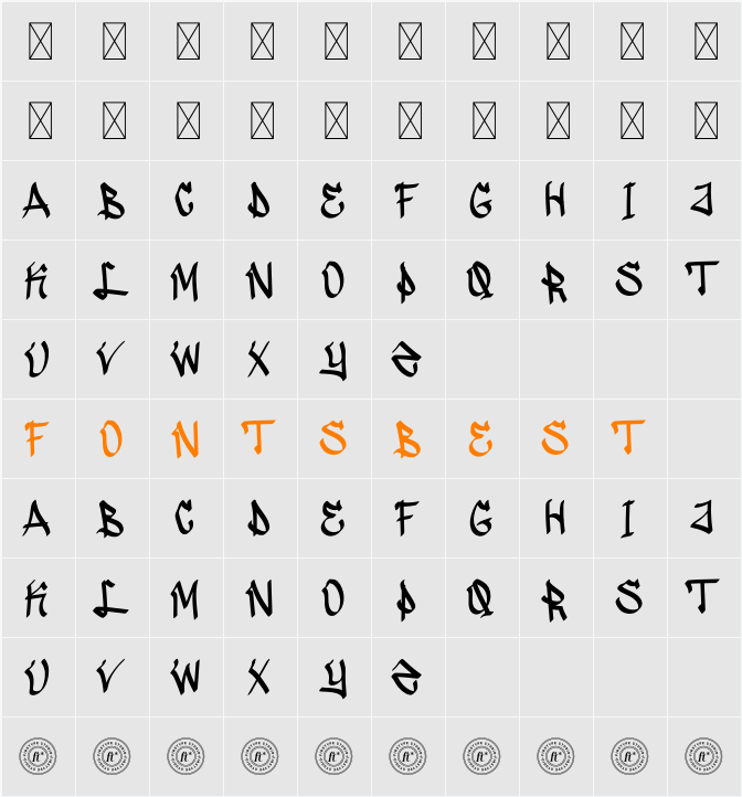 Airosol Character Map
