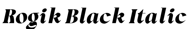 Rogik Black Italic Font Image
