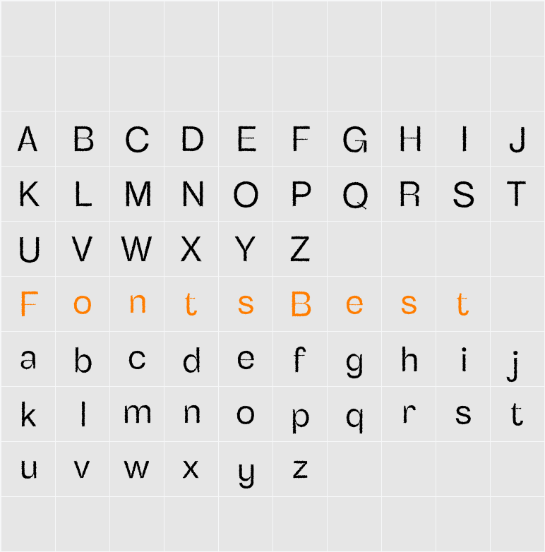 Benetti Grotesk Rough Demo Character Map