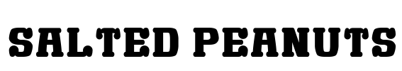 Salted Peanuts Font Image
