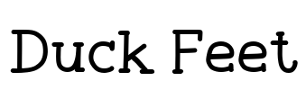 Duck Feet Font Image