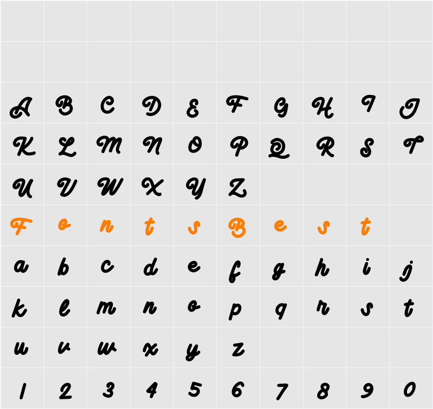Almanak Character Map