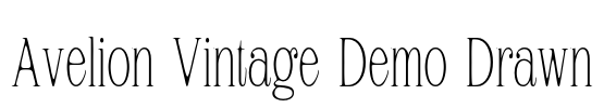 Avelion Vintage Demo Drawn Font Image
