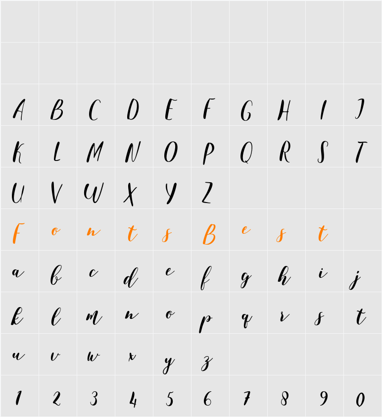 Malicute Script Character Map