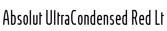 Absolut UltraCondensed Red Lt Font Image