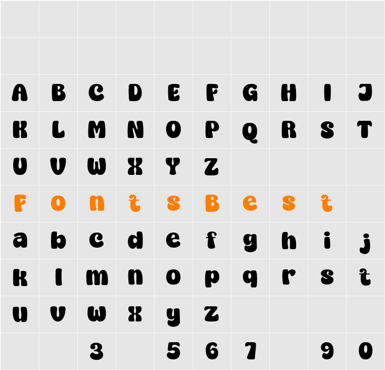 Super Chunky Character Map