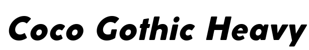 Coco Gothic Heavy Font Image