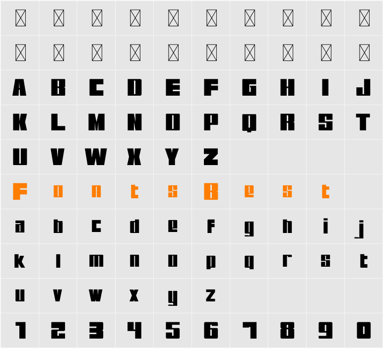 Breslau Character Map