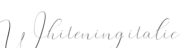 Whitening italic Font Image