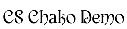 CS Chako Demo Font Image