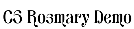 CS Rosmary Demo Font Image