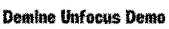 Demine Unfocus Demo Font Image