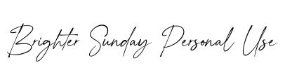 Brighter Sunday Personal Use Font Image