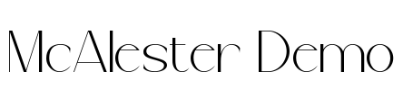 McAlester Demo Font Image