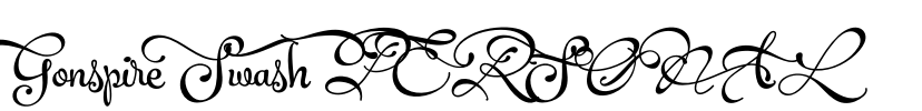 Gonspire Swash PERSONAL Font Image