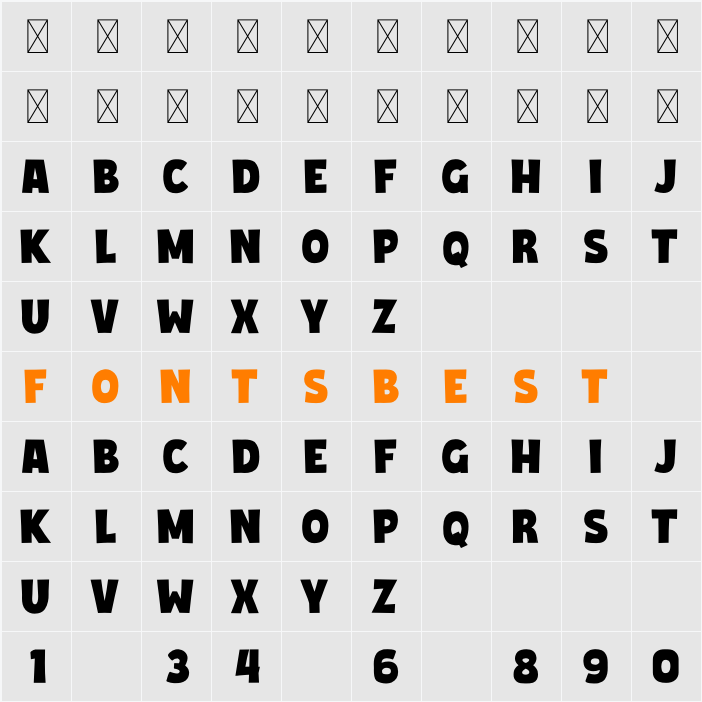 Mighty Sans Character Map